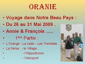 VOYAGE EN ORANIE DU 26 AU 31 MAI 2009